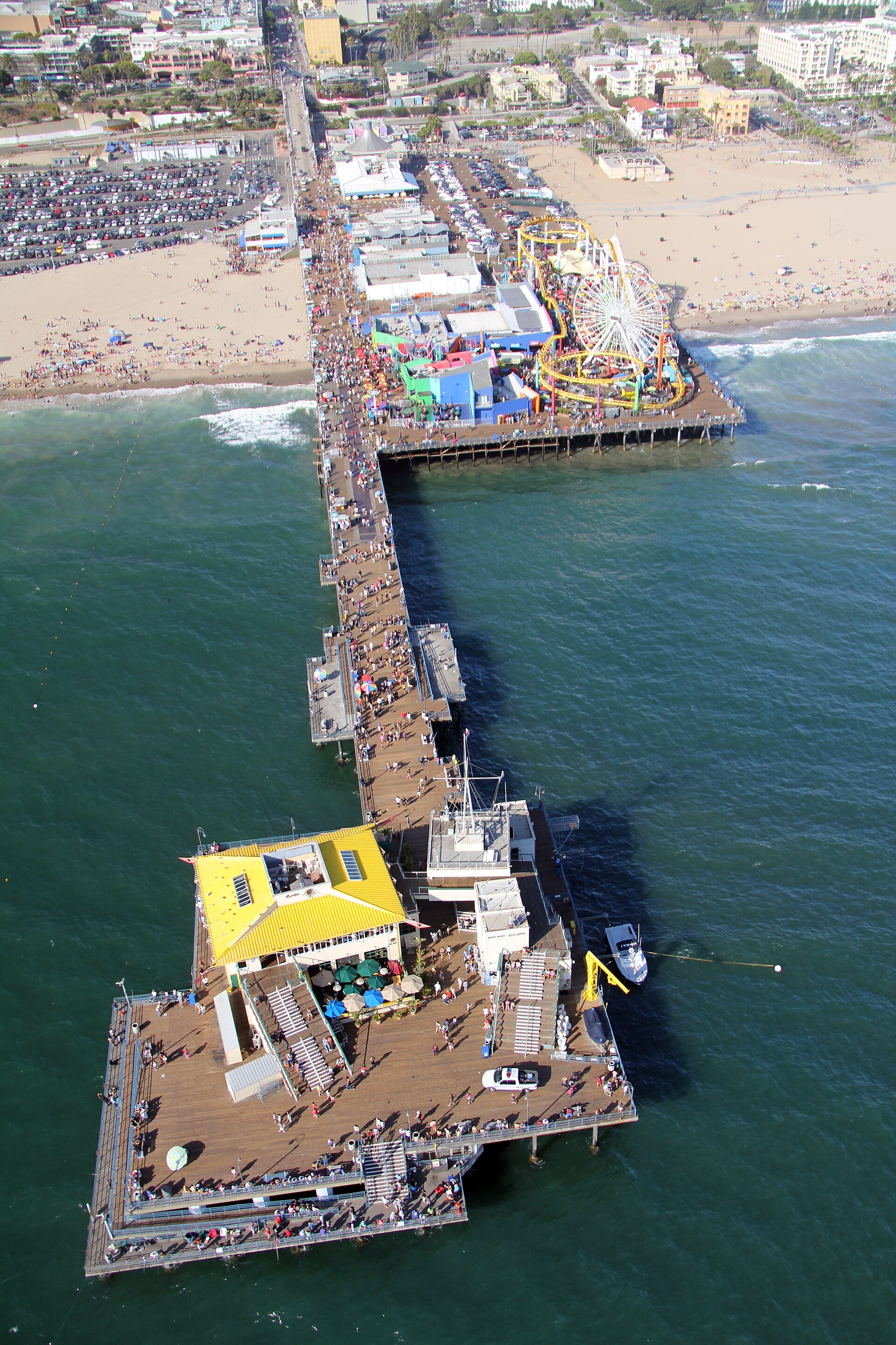 Aerial view of the Santa Monica Pier